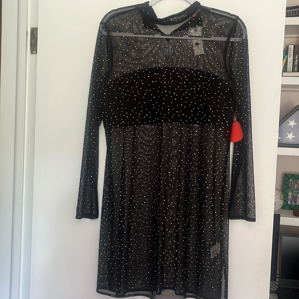 Eva Franco - Anthropologie Black Rhinestone Dress
